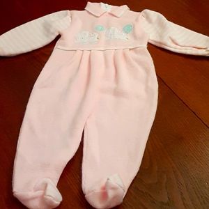 Bright Future infant pink sweater knit footie